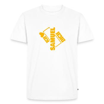 Lovers for Samuel Couple Love - Men's Premium Organic T-Shirt - white - Front - Nico (187cm)