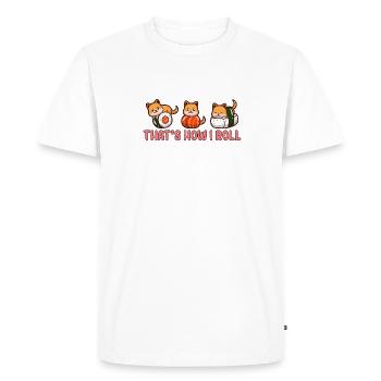 Shiba Inu Chien Sushi Japon Akita I Cadeau - T-shirt Premium bio Homme - blanc - Devant - Nico (187cm)