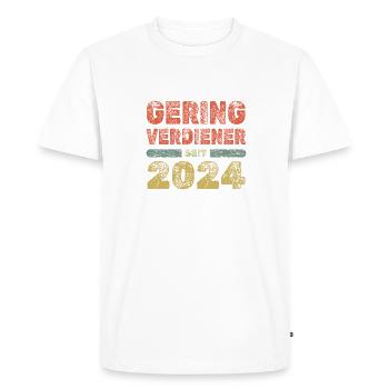 2024 - Men's Premium Organic T-Shirt - white - Front - Nico (187cm)
