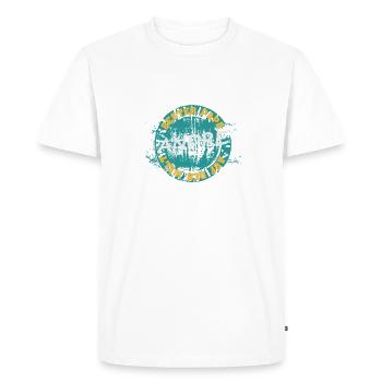 Father's Day Andre - Men's Premium Organic T-Shirt - white - Front - Nico (187cm)
