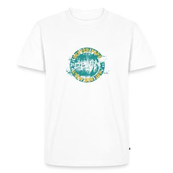 Father's Day Devin - Men's Premium Organic T-Shirt - white - Front - Nico (187cm)
