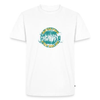 Father's Day Malin - Men's Premium Organic T-Shirt - white - Front - Nico (187cm)