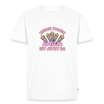 Nom de femme Amilia - T-shirt Premium bio Homme - blanc - Devant - Nico (187cm)