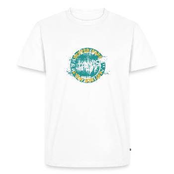 Janis - Men's Premium Organic T-Shirt - white - Front - Nico (187cm)