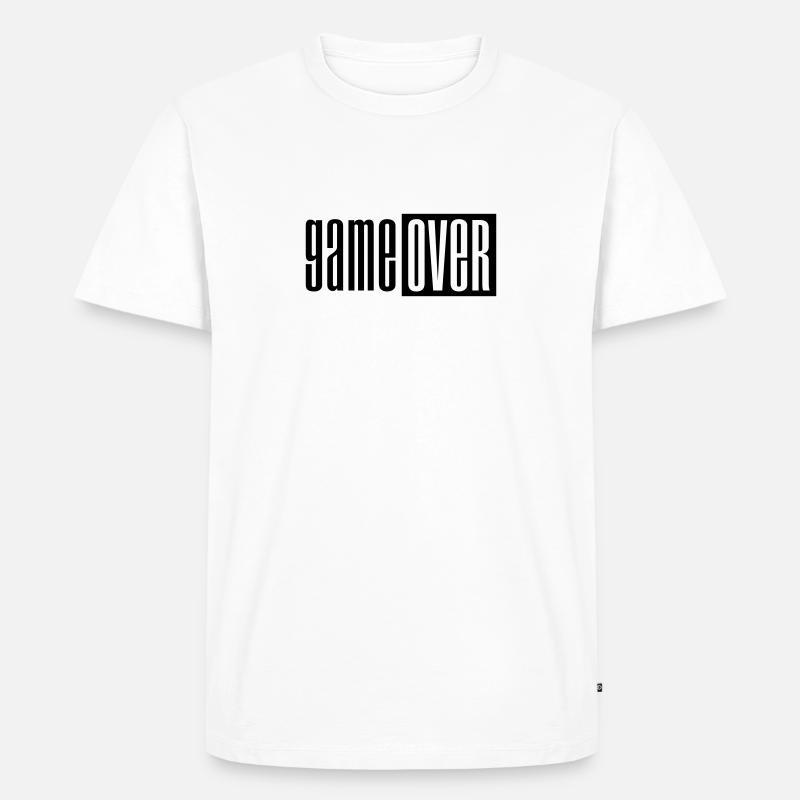 Game over deluxe - Männer Premium Bio T-Shirt - Weiß