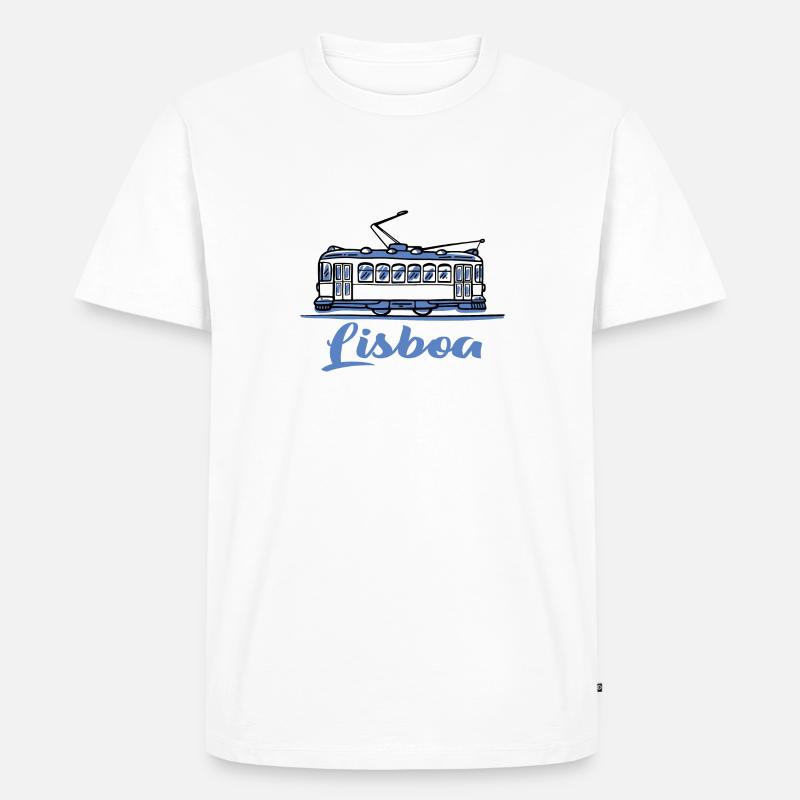 Lissabon - Lisboa - Männer Premium Bio T-Shirt - Weiß
