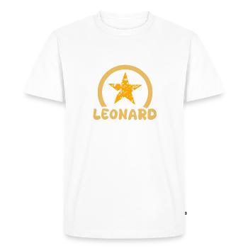 Cadeau pour Leonard - T-shirt Premium bio Homme - blanc - Devant - Nico (187cm)