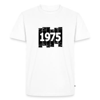 1975 - T-shirt Premium bio Homme - blanc - Devant - Nico (187cm)