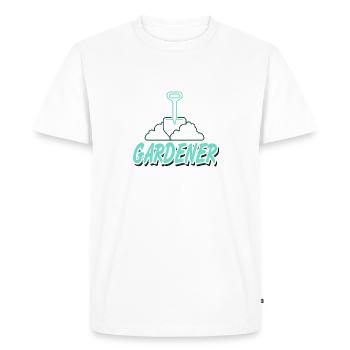 Fier jardinier Identité Passe-temps de plein air - T-shirt Premium bio Homme - blanc - Devant - Nico (187cm)