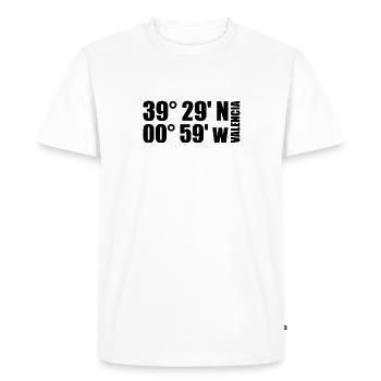 Coordonnées de Valence - T-shirt Premium bio Homme - blanc - Devant - Nico (187cm)
