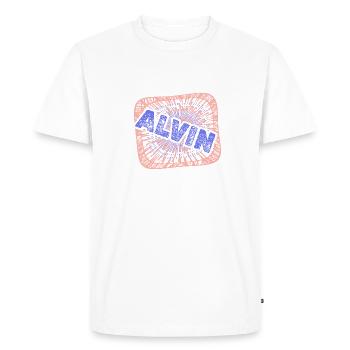 Alvin en tant que collègue - T-shirt Premium bio Homme - blanc - Devant - Nico (187cm)