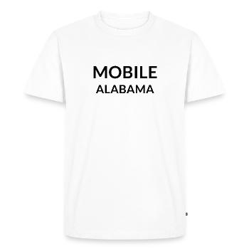 Mobile Alabama États-Unis - T-shirt Premium bio Homme - blanc - Devant - Nico (187cm)