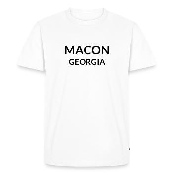 Macon Géorgie États-Unis - T-shirt Premium bio Homme - blanc - Devant - Nico (187cm)