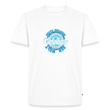 Christiane - Männer Premium Bio T-Shirt - Weiß - Vorne - Nico (187cm)
