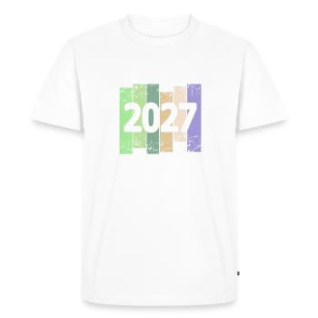 2027 - T-shirt Premium bio Homme - blanc - Devant - Nico (187cm)