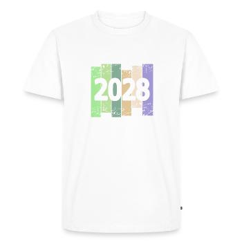 Œuvres d’art 2028 - T-shirt Premium bio Homme - blanc - Devant - Nico (187cm)