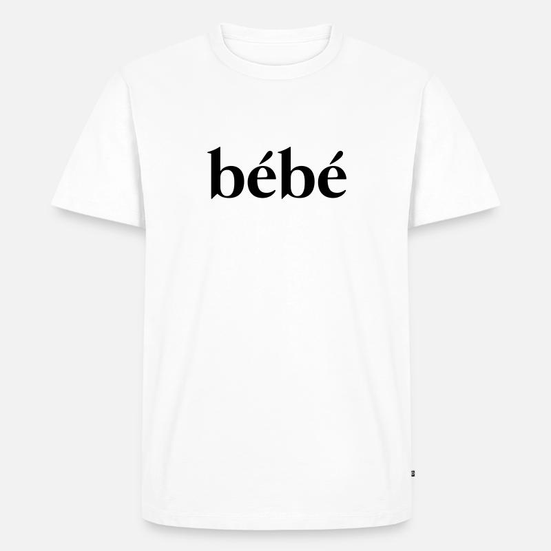 bébé - Männer Premium Bio T-Shirt - Weiß