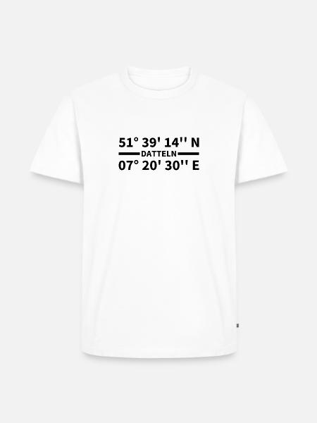 Dates coordinates - Men's Premium Organic T-Shirt - white