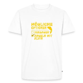 Alvin Alvin - Männer Premium Bio T-Shirt - Weiß - Vorne - Nico (187cm)