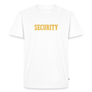 SÉCURITÉ - T-shirt Premium bio Homme - blanc - Devant - Nico (187cm)