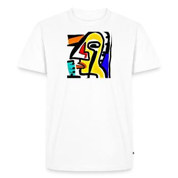 Boire et fumer Nouveau design d’art - T-shirt Premium bio Homme - blanc - Devant - Nico (187cm)
