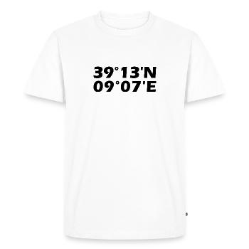 Cagliari Coordinates - Men's Premium Organic T-Shirt - white - Front - Nico (187cm)