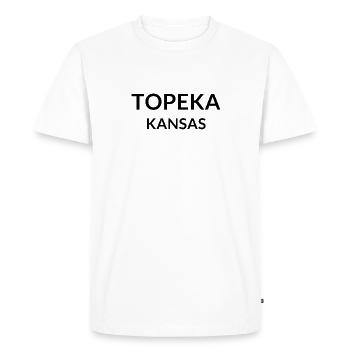 Topeka, Kansas, États-Unis - T-shirt Premium bio Homme - blanc - Devant - Nico (187cm)