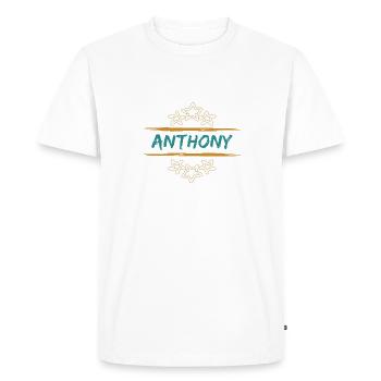 Anthony Anthony - Men's Premium Organic T-Shirt - white - Front - Nico (187cm)