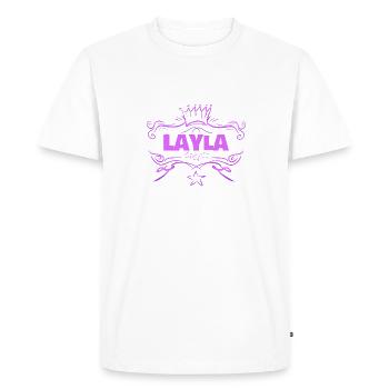 Gift for Layla - Men's Premium Organic T-Shirt - white - Front - Nico (187cm)