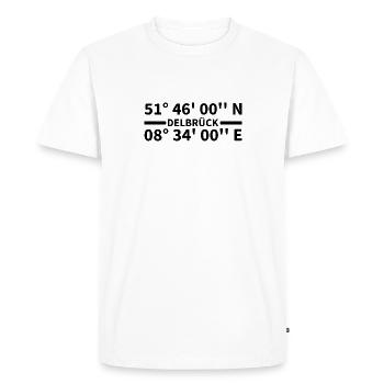 Delbrück coordinates - Men's Premium Organic T-Shirt - white - Front - Nico (187cm)
