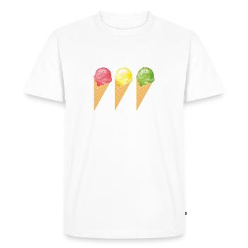 Ice cream ... - Men's Premium Organic T-Shirt - white - Front - Nico (187cm)
