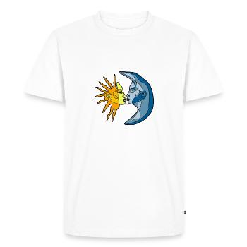 Sun and Moon - Men's Premium Organic T-Shirt - white - Front - Nico (187cm)
