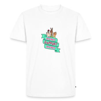 Les filles soutiennent les filles - T-shirt Premium bio Homme - blanc - Devant - Nico (187cm)