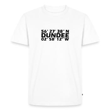 Coordonnées dundee - T-shirt Premium bio Homme - blanc - Devant - Nico (187cm)