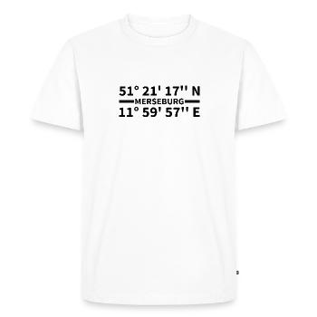 Merseburg coordinates - Men's Premium Organic T-Shirt - white - Front - Nico (187cm)