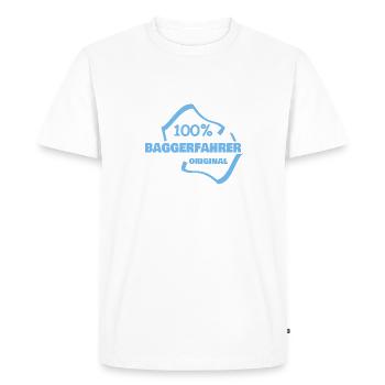 Profession Excavator Driver - Men's Premium Organic T-Shirt - white - Front - Nico (187cm)