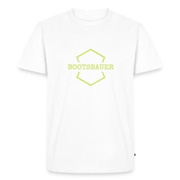 Geschenk für Bootsbauer - Männer Premium Bio T-Shirt - Weiß - Vorne - Nico (187cm)