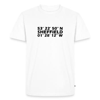 Sheffield coordinates - Men's Premium Organic T-Shirt - white - Front - Nico (187cm)