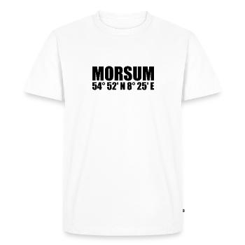 Coordonnées de Morsum - T-shirt Premium bio Homme - blanc - Devant - Nico (187cm)