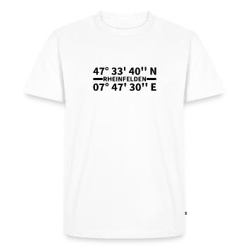 Rheinfelden coordinates - Men's Premium Organic T-Shirt - white - Front - Nico (187cm)