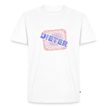 Collègue Dieter - T-shirt Premium bio Homme - blanc - Devant - Nico (187cm)
