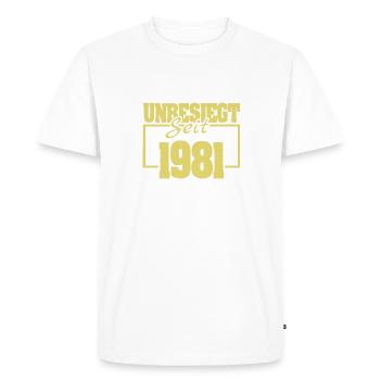 Invaincu en 1981 - T-shirt Premium bio Homme - blanc - Devant - Nico (187cm)