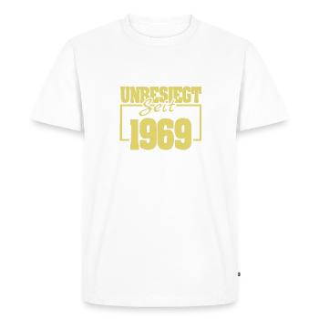 Undefeated in 1969 - Men's Premium Organic T-Shirt - white - Front - Nico (187cm)