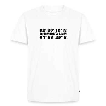Birmingham Coordinates - Men's Premium Organic T-Shirt - white - Front - Nico (187cm)
