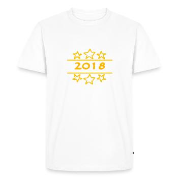 Drôle 2018 - T-shirt Premium bio Homme - blanc - Devant - Nico (187cm)