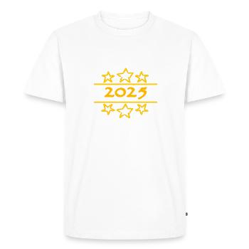 Drôle 2025 - T-shirt Premium bio Homme - blanc - Devant - Nico (187cm)