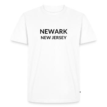 Newark New Jersey États-Unis - T-shirt Premium bio Homme - blanc - Devant - Nico (187cm)