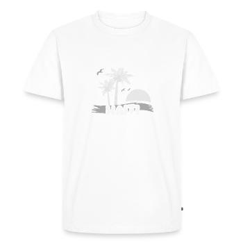 Haïti - T-shirt Premium bio Homme - blanc - Devant - Nico (187cm)