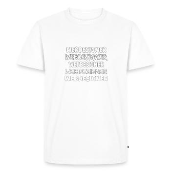 Web designer as a job - Men's Premium Organic T-Shirt - white - Front - Nico (187cm)