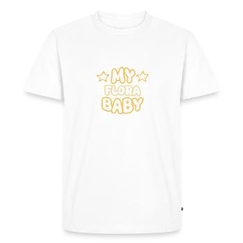 Flore de naissance - T-shirt Premium bio Homme - blanc - Devant - Nico (187cm)
